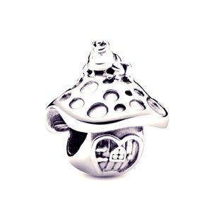 Authentic Pandora Sterling Silver Mushroom & Frog